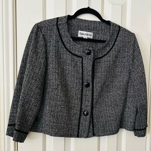 Danny & Nicole Women's Charcoal and Black Blazer